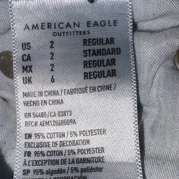 American Eagle Outfitters High Rise Blue Jeans - Picture 2 of 3